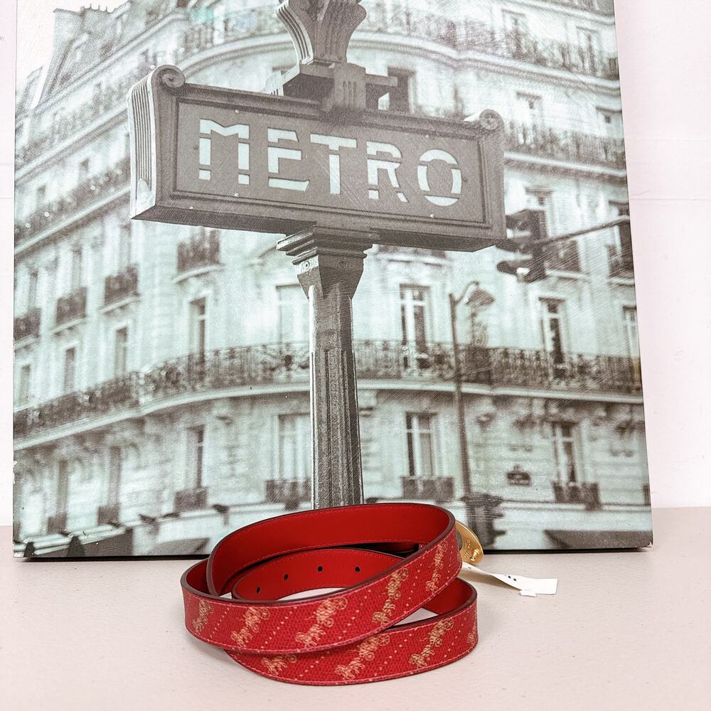 Coach C7121 Signature Buckle Belt With Horse And Carriage Print, 25 MM - Picture 3 of 9